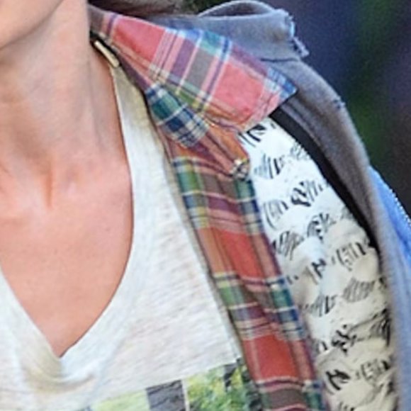 Maison Scotch Checkered Plaid Flannel Shirt with Beaded Applique ASO Clary Fray - Picture 10 of 14